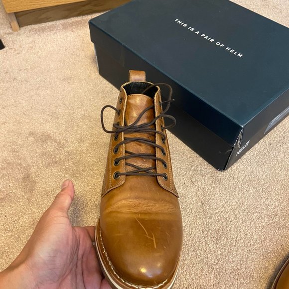 Helm Boots - Zind Natural, Size 9, Teak Color